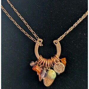 Chico’s Rancho Renaissance Necklace Equestrian Horseshoe Mixed Metal Multistrand